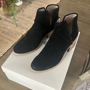 Women’s black suede boots